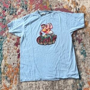 Vintage 1980s Golf Humor Cartoon Graphic Tee Top Shirt